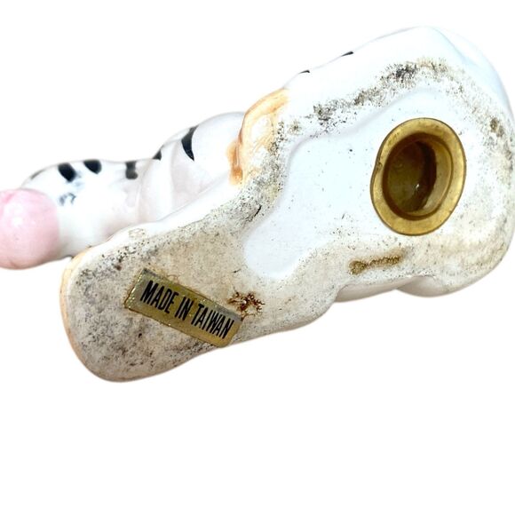 Vintage Zebra Salt & Pepper Shakers 2" Ceramic Pair  Retro Kitchen - Picture 6 of 7